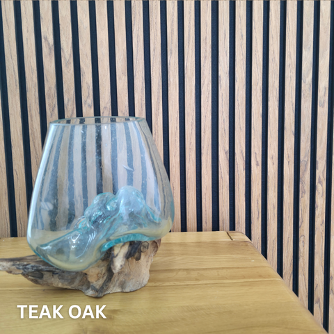 240cm x 60cm Acoustic Slatted Wall Panel